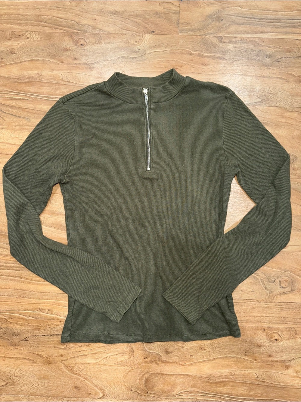 Heart Hips Olive Half-Zip Thermal Pullover